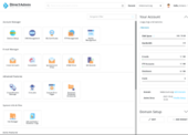 The DirectAdmin User Panel screen. This is what you see after you log in to your DirectAdmin panel.